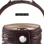 Women Leather Wrap Around Quartz Watch Lady Vintage Bracelet Watches (Brown)