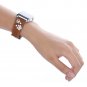 TCSHOW For Apple Watch Band Series 3 ,38mm Floral Flower Genuine Leather Strap W
