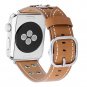 TCSHOW For Apple Watch Band Series 3 ,38mm Floral Flower Genuine Leather Strap W