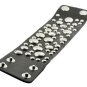 Unisex Metal Spike Studded Punk Rock Wide Strap PU Leather Bracelet (Rhinestones