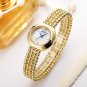 Bosymart Women's Quartz Gold-Tone Stainless Steel Bracelet Watch Round Beads Str