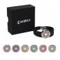 COOHAA Leather Braided Aromatherapy Oil Diffuser Bracelet Fashion Magnetic Clasp