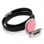 COOHAA Leather Braided Aromatherapy Oil Diffuser Bracelet Fashion Magnetic Clasp