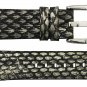 Moog Paris Gold Black Calf Leather Band Replacement, Pin Clasp, 20mm Strap _ B