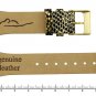 Moog Paris Gold Calf Leather Band Replacement, Snake Skin Pattern, Pin Clasp, 24