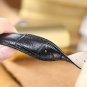 15mm Ingenious Deluxe Women’s Black Leather Belt for Watches Alligator Grain I