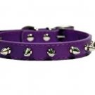 Dog Kingdom Pu Leather One Row Studded Spiked Adjustable Dog Collar