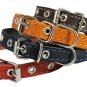 Red Real Leather Dog Collar 9.5"-13" Neck Size, 1/2" Wide Yorkshire Terrier, Pup