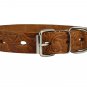 Genuine Tooled Leather Dog Collar Hunting Pattern Tan 3 Sizes (Neck Circumf: 10"