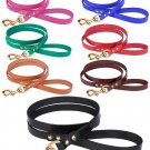 BronzeDog Leather Dog Leash 4 ft, Training Leather Dog Lead 4 foot Leash Heavy D