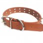 Charmsong Adjustable Leather Studded Rivet Dog Collar Durable Spiked for Dogs S,