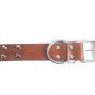 Charmsong Adjustable Leather Studded Rivet Dog Collar Durable Spiked for Dogs S,
