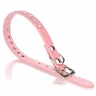 LOVPE Velvet Inlaid Crystal Leather Cat Collars Cute Gifts for Small Dogs Walkin