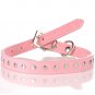 LOVPE Velvet Inlaid Crystal Leather Cat Collars Cute Gifts for Small Dogs Walkin