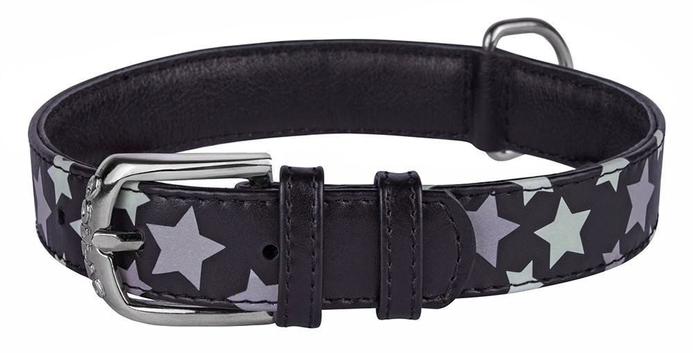 CollarDirect Reflective Dog Collar Glow in the Dark, Genuine Leather