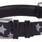 CollarDirect Reflective Dog Collar Glow in the Dark, Genuine Leather Dog Collar