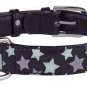 CollarDirect Reflective Dog Collar Glow in the Dark, Genuine Leather Dog Collar