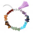 Top Plaza 7 Chakra Bracelet W/Real Stones - Energy Healing Crystal Yoga Meditati