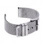 TFSeven® 22mm Unisex Thick Mesh Steel Watch Band Strap Bracelet Pin Buckle Silv