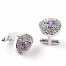 Cuff Links for Shirt Gift Men Jewelry 3 Color Cufflinks Luxury  Zircon Crystal