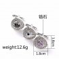 Cuff Links for Shirt Gift Men Jewelry 3 Color Cufflinks Luxury  Zircon Crystal