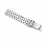Solid Stainless Steel Watch Band Strap Bracelet Wristband 22mm with Double Buckl