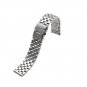 Solid Stainless Steel Watch Band Strap Bracelet Wristband 22mm with Double Buckl