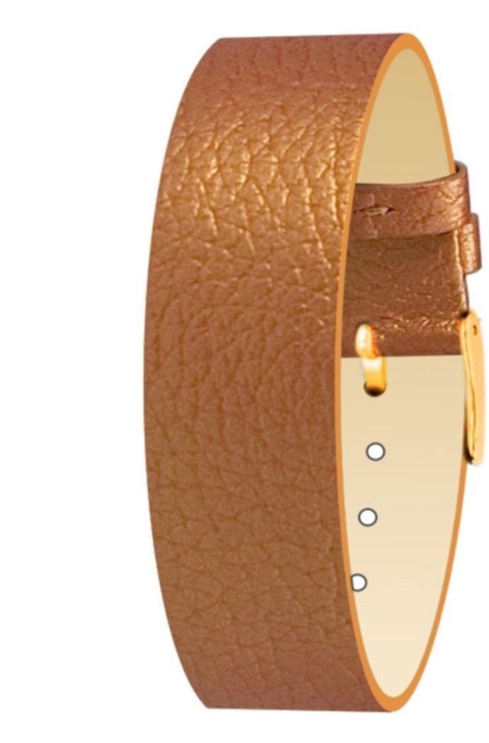 Moog Paris Full Grain Copper Calf Leather Bracelet for Women, Pin Clasp, 18mm Ba