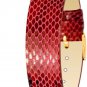 Moog Paris Red Calf Leather Bracelet for Women, Python Pattern, Pin Clasp, 18mm