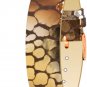 Moog Paris Copper Pecari Leather Bracelet for Women, Scale Pattern, Pin Clasp, 1