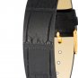 Moog Paris Black Calf Leather Bracelet for Women, Alligator Pattern, Pin Clasp,