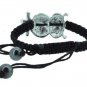 Womens Trendy Fashion Strap Owl Charm Bracelet (Silver Tone Rhinestone )