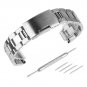 Beauty7 28mm Brushed Polished Finish Stainless Steel Link Wrist Watch Band Kit