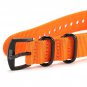 Shark Army Orange Nylon Sport Military Ourdoor Watchband Watch Strap Band WTL069