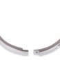 SilverLuxe Genuine Crystal Hinged Bangle Bracelet - Stainless Steel with Aqua Cr