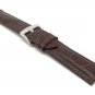 22mm Brown Mens' Alligator Style Genuine Leather Watch Strap Band