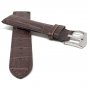 22mm Brown Mens' Alligator Style Genuine Leather Watch Strap Band