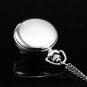 YouYouPifa Four Beautiful Butterfly White And Silver Small Pocket Watch With Cha