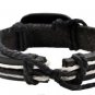Hawaiian Surfer Zen Style PU Adjustable Leather Wristband Bracelet (Peace Sign)