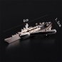 Warship ship Tie Clip Silver Gold Gift Box Wedding Business Favors Bar Clasp