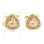Cufflinks Gold Silver Plated Crystal Mens Wedding Party gift shirt cuff links