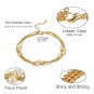 LOYALLOOK 8Pcs Charm Anklets Bracelets Foot Jewelry Sexy Chain Set Adjustable Fo
