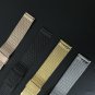 16mm Thin Mesh Milanese Watch Strap Silver Chain Belt Wristband for Women's Watc