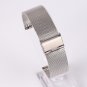 14mm Ladies&acirc;��Cool Mesh Bracelet Watch Band in Silver Solid Stainless Steel with