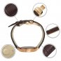 TStrap 22mm Leather Watch Band Black Deployment Clasp Rose Gold Watch Strap Butt
