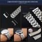 BINLUN Stainless Steel Watch Bands with Straight Curved End 5 Color(Gold, Sliv
