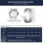 BINLUN Stainless Steel Watch Bands with Straight Curved End 5 Color(Gold, Sliv
