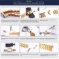 BINLUN Stainless Steel Watch Bands with Straight Curved End 5 Color(Gold, Sliv