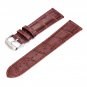 24mm Brown PU Leather Watch Band Strap For Men Women WB2409