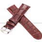 24mm Brown PU Leather Watch Band Strap For Men Women WB2409